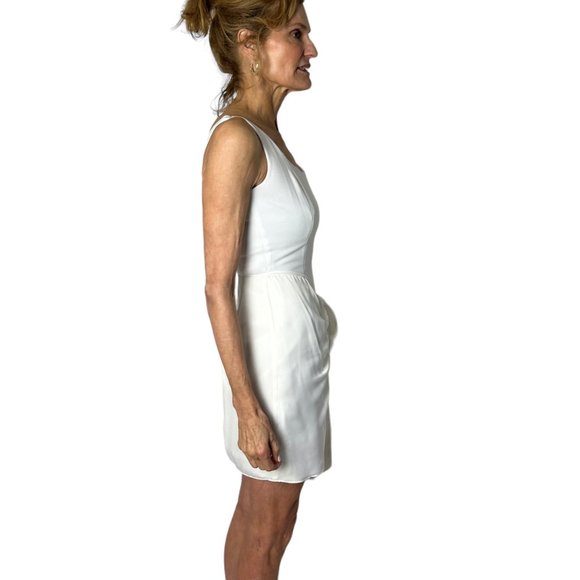 Bailey 44 White Sleeveless Mini Dress Chiffon Sarong Skirt Synergetic Size XS - Picture 5 of 6